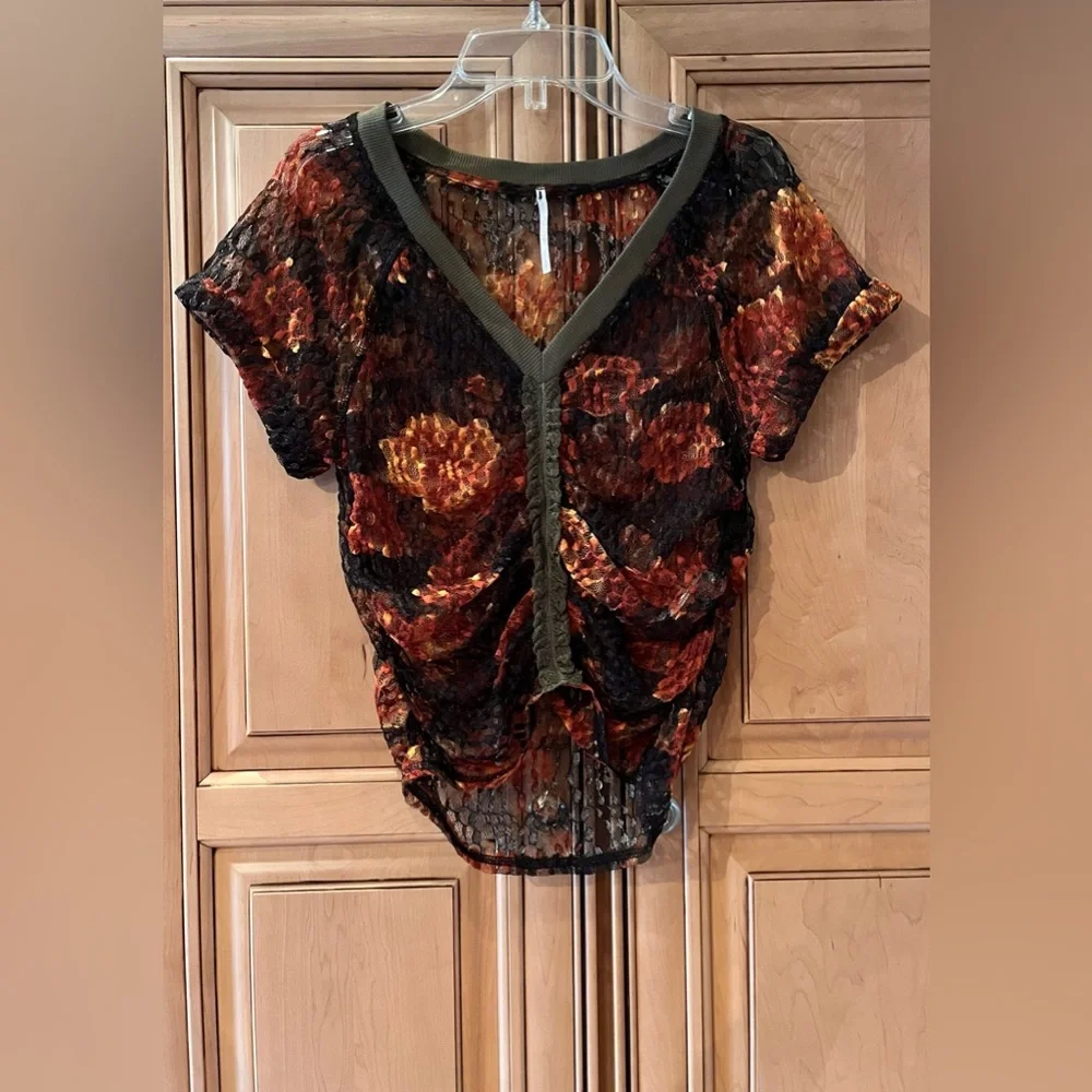NWOT Free People Solana Ruched Top